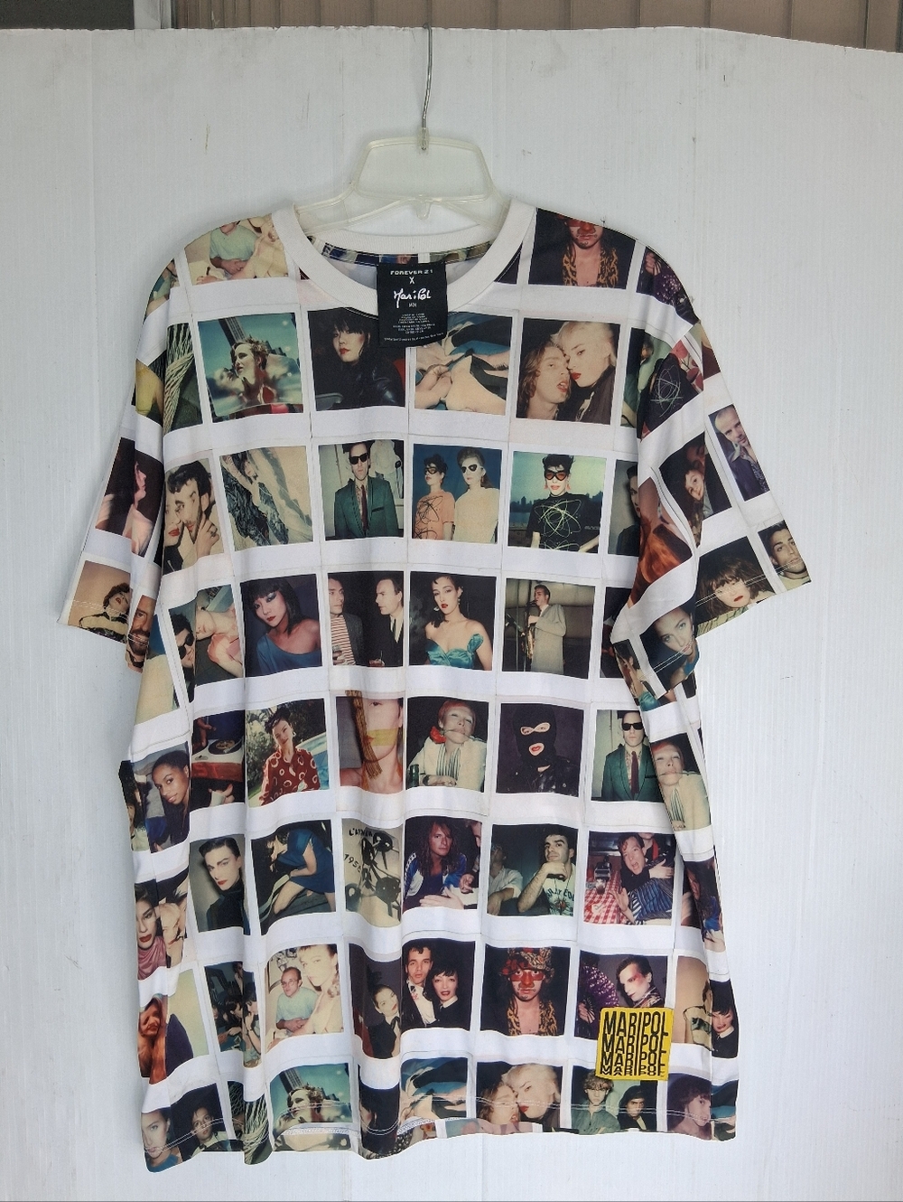 Forever 21 x Maripol Multicolor Photo Grid Graphic Tee Mens Size XL
